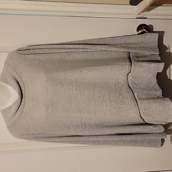 Sweaters - Jorge Perez Gray Mock Neck Asymmetric Zippered Bottom Long Sleeve Sweater - NWT